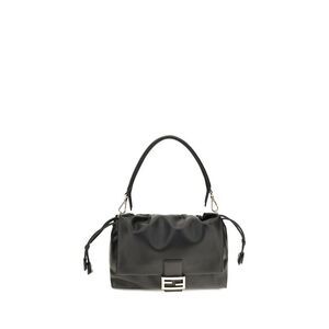 Fendi Black Calf Leather Bos Taurus Shoulder Women's Bag